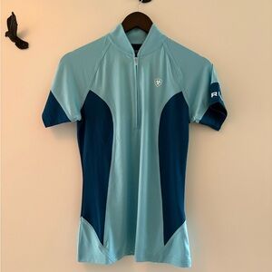 Ariat Tek Teal and Navy Women's Short Sleeve Riding Tee